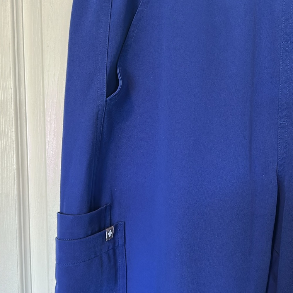 Figs Blue Drawstring Scrub Pants - Picture 2 of 5